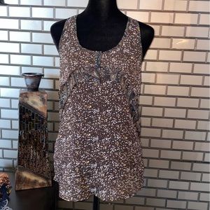 Brown floral blouse size XS